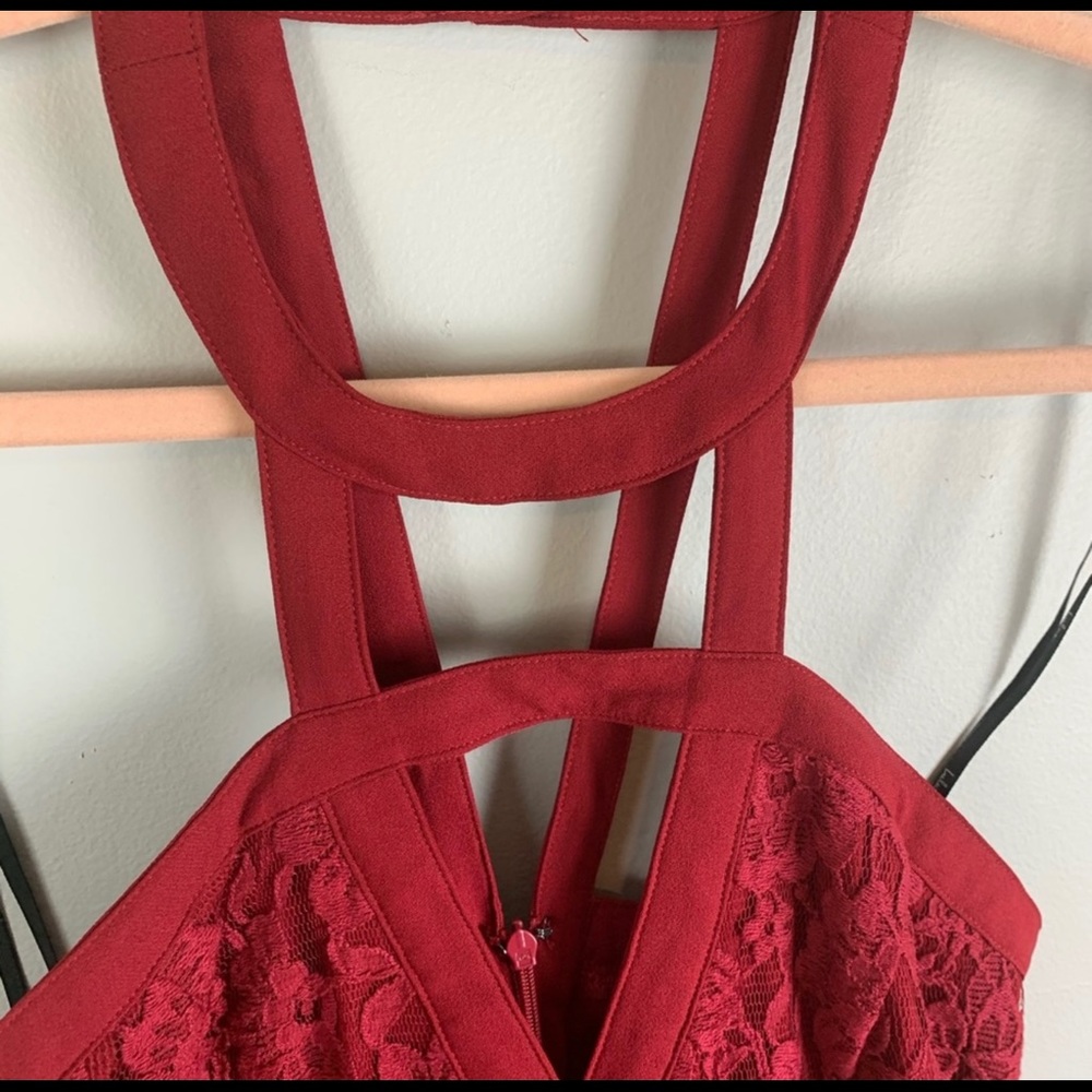 Lulu’s All My Daydreams Skater Lace V-Neck Dress - Picture 4 of 11